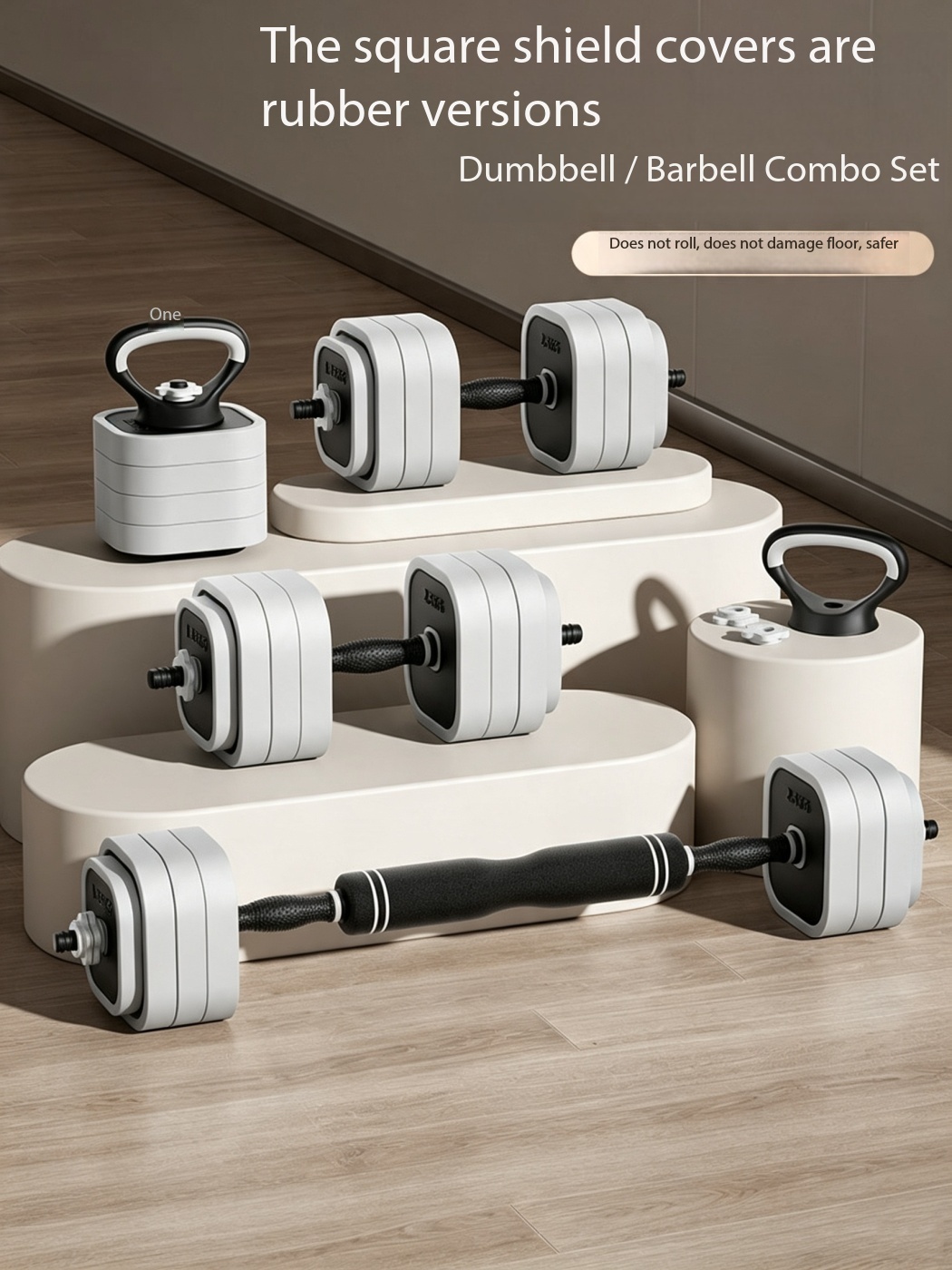 Home Gym Equipment Set - Verstelbare 4-in-1 fitnessapparatuur voor thuisgebruik, vierkante