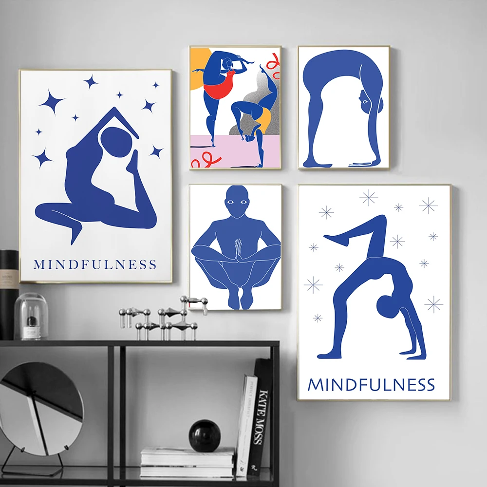 Home Gym Yoga - Thuisoefening Gym Yoga Pose Abstract Poster