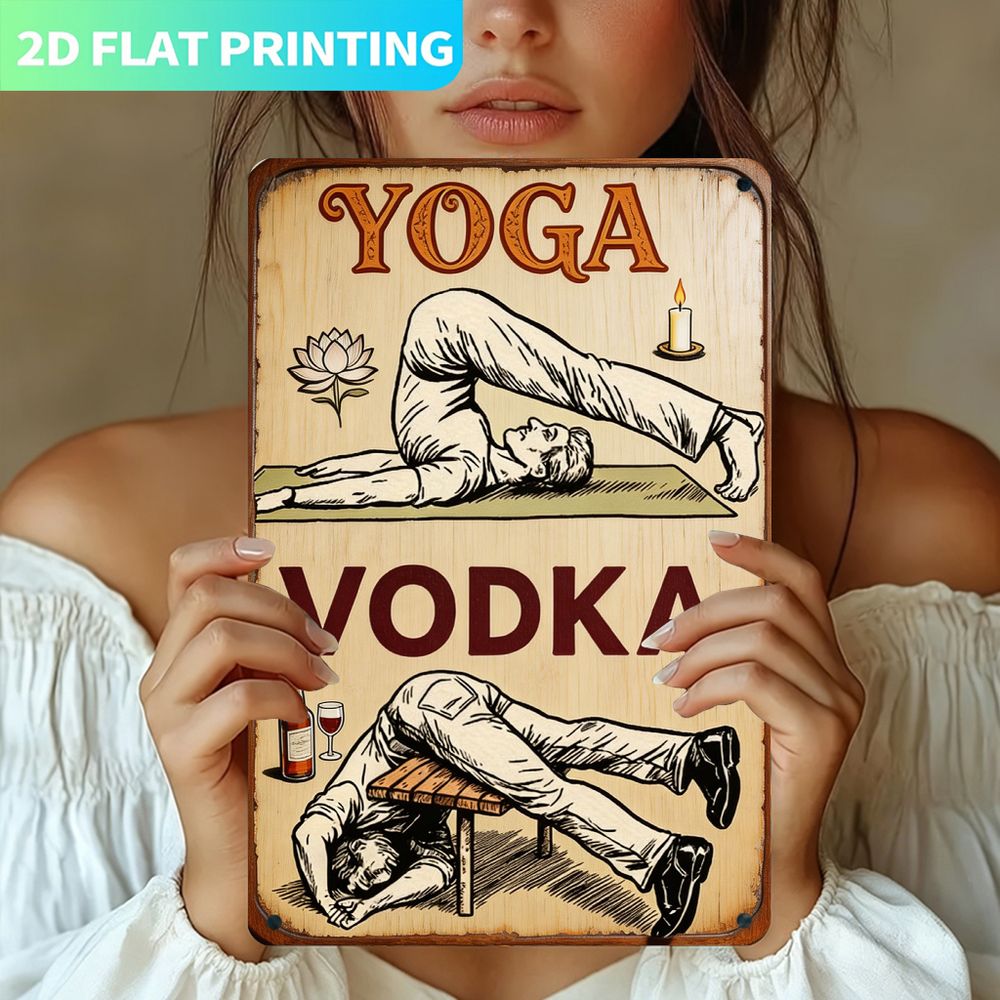Vintage metalen bord, enkel pa - Home Gym Yoga recensie en prijs