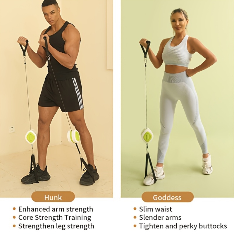 Draagbare intrekbare kabeltrai - Home Gym Equipment Set recensie en prijs